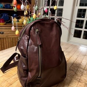 LEATHER CONVERTIBLE BACKPACK PURSE